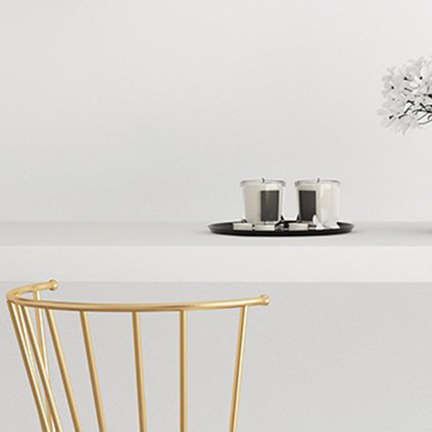 White and Gold Counter Set 1/2/3/5 Pieces Rectangle Trestle Glam Bar Table Set