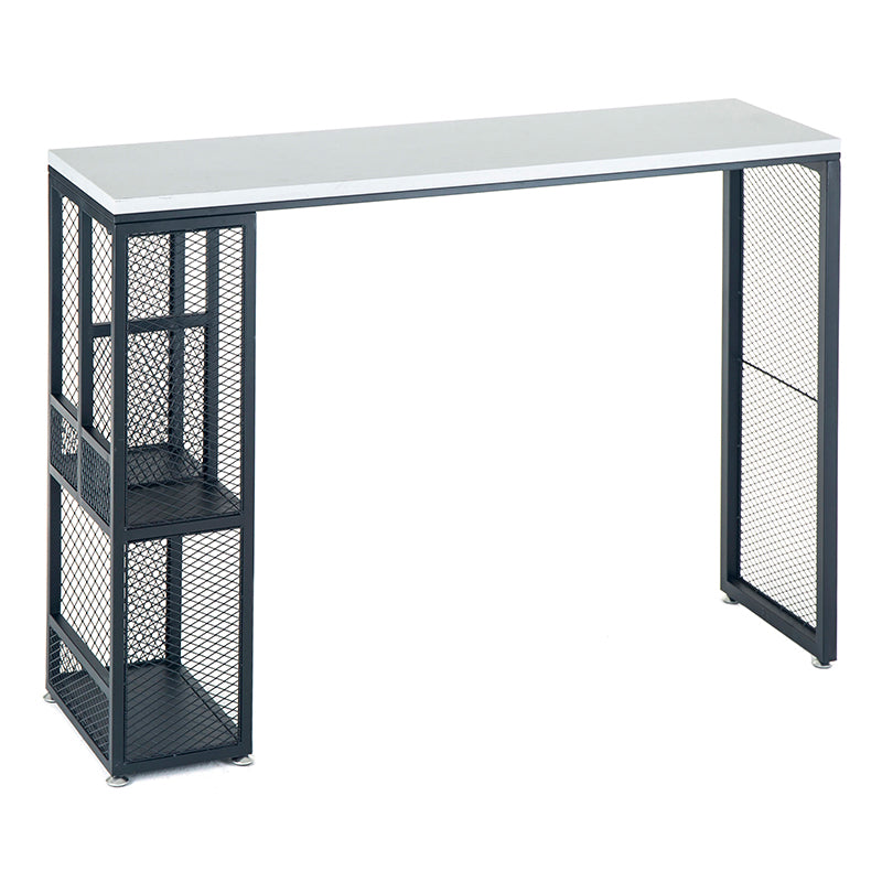 Indoor Rectangle Bar Pub Table Set 1/2/3/5 Pieces with Storage Metal Pub Set