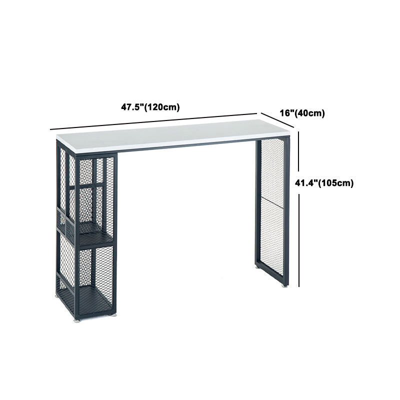 Indoor Rectangle Bar Pub Table Set 1/2/3/5 Pieces with Storage Metal Pub Set