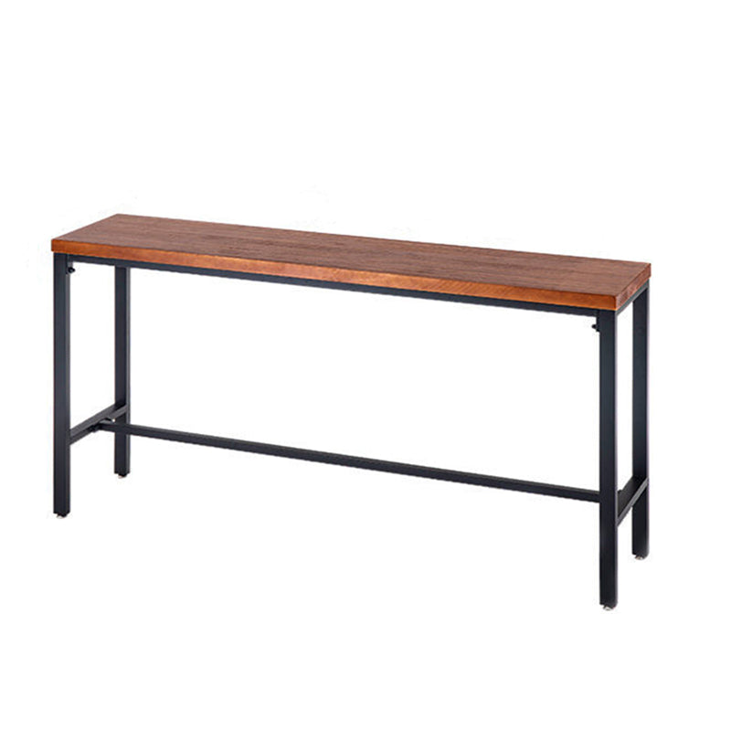 Industrial Rectangle Pine Wood Bar Table Set 1/4 Pieces Counter Table with High Stools