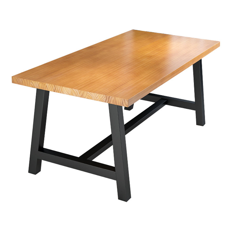 Industrial 1/2/7 Pieces Dining Set Rectangular Solid Wood Indoor Dinette Set