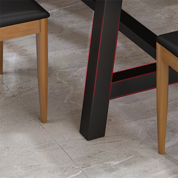 Industrial 1/2/7 Pieces Dining Set Rectangular Solid Wood Indoor Dinette Set