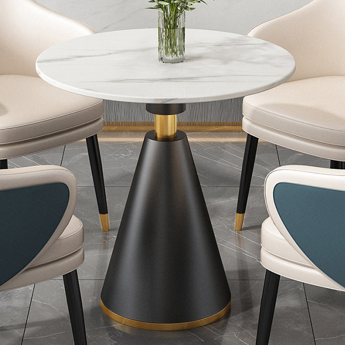 Glam Sintered Stone Dining Set Round 1/2/5 Pieces Dining Set for Home Use