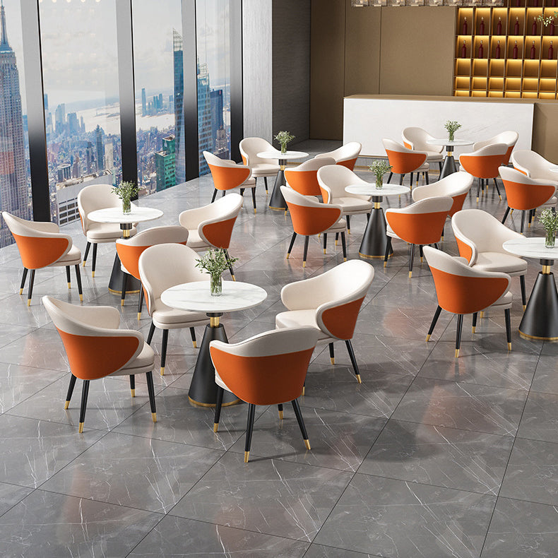 Glam Sintered Stone Dining Set Round 1/2/5 Pieces Dining Set for Home Use