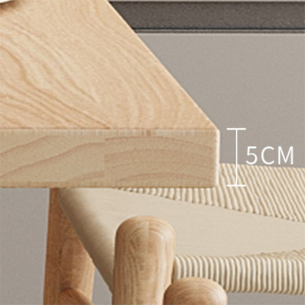 Modern Dining Set Rectangular Natural 1/4/5 Pieces Trestle Dinette Set