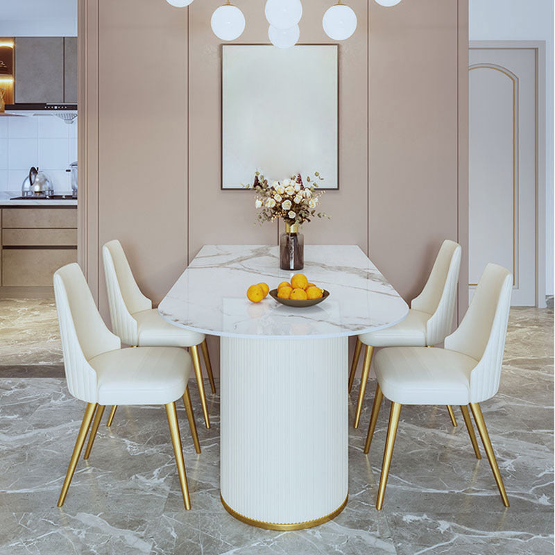 Glam Style Sintered Stone Dining Set 1/3/5 Pieces Dining Set for Dining Areas