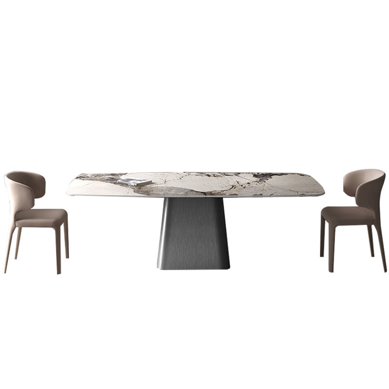 Modern Style Sintered Stone Dining Table Set Rectangle 1/2/3/4/7 Pieces Dining Set