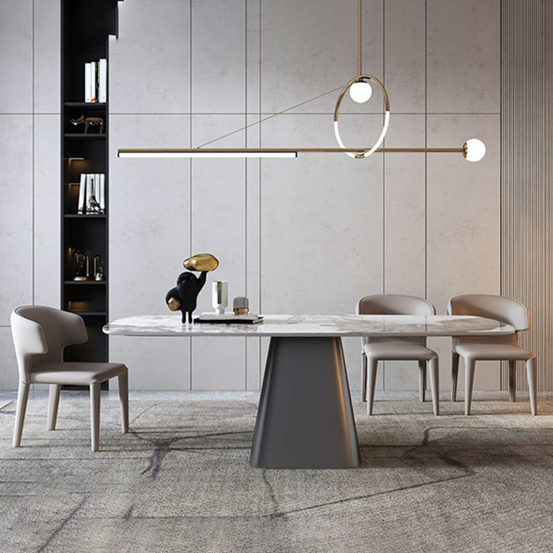 Modern Style Sintered Stone Dining Table Set Rectangle 1/2/3/4/7 Pieces Dining Set