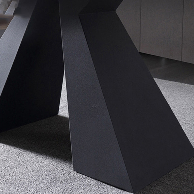 Modern Style Sintered Stone Dining Table Set Rectangle 1/2/5 Pieces Dining Set