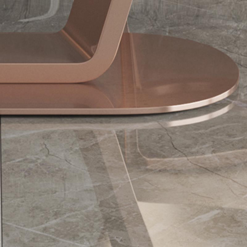 Rose Base Pedestal Casual Dining Table Rectangle Traditional Luxury Dining Table