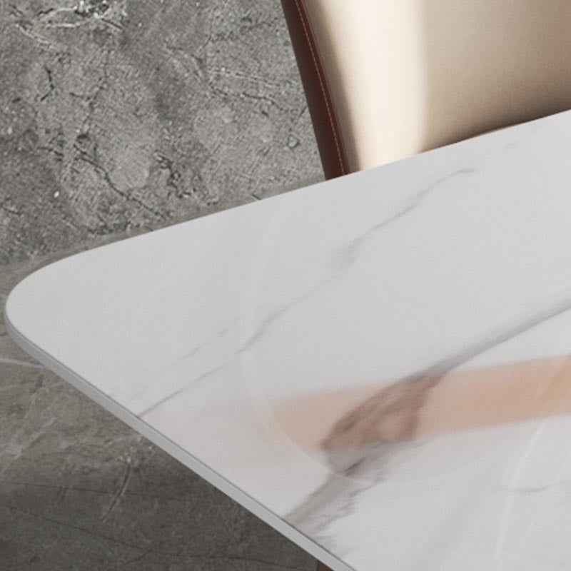 Rose Base Pedestal Casual Dining Table Rectangle Traditional Luxury Dining Table