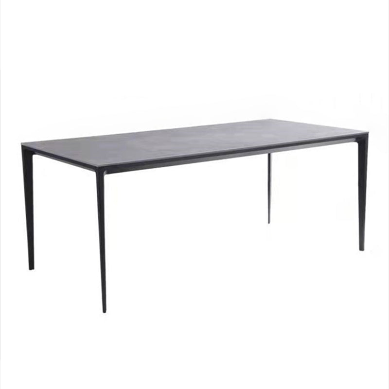 Sintered Stone Home Kitchen Table Industrial Rectangle Fixed Dining Table