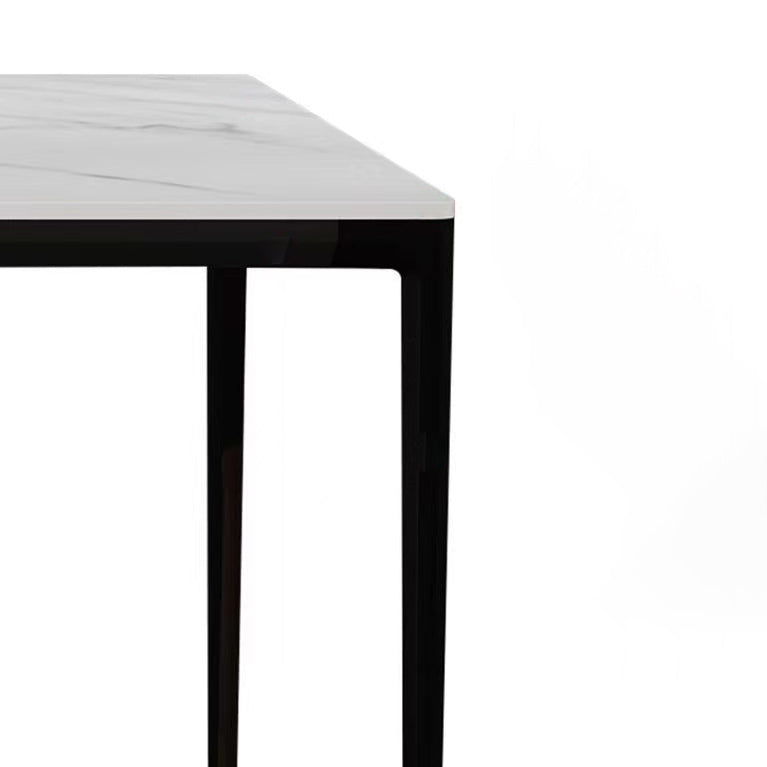 Sintered Stone Home Kitchen Table Industrial Rectangle Fixed Dining Table