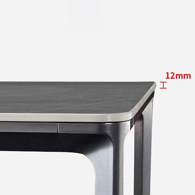 Sintered Stone Home Kitchen Table Industrial Rectangle Fixed Dining Table