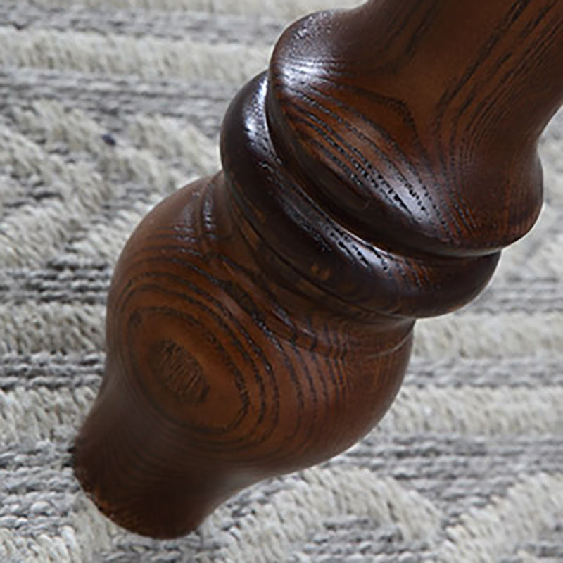 Solid Wood Top Dining Table Mid-Century Modern Dining Table with 4 Wood Legs