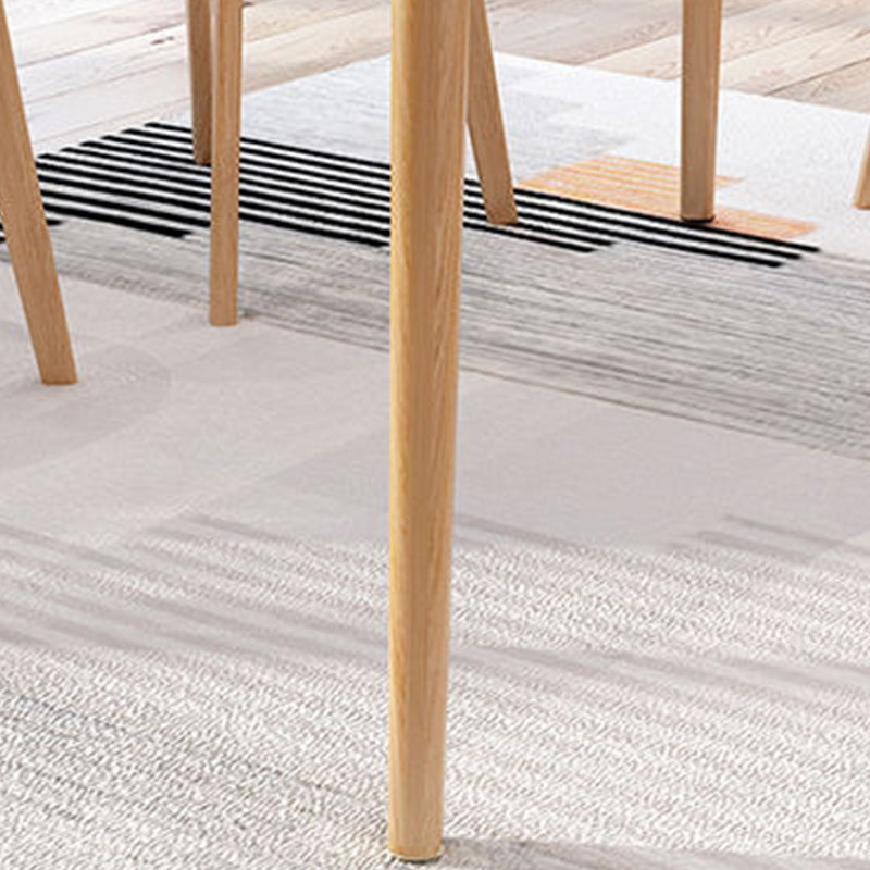 White Stone Top Dining Table Mid-Century Modern Table with 4 Legs