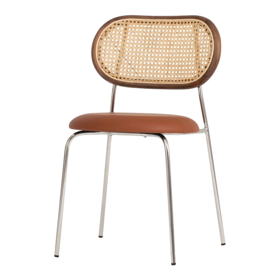 Faux Leather upholstery Dining Chairs Modern Armless Open Back Dining Side Chair