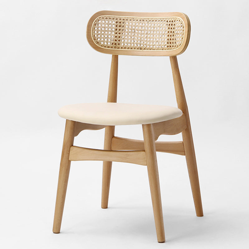 Oak Solid Wood Dining Side Chair Contemporary Armless Dining Chairs