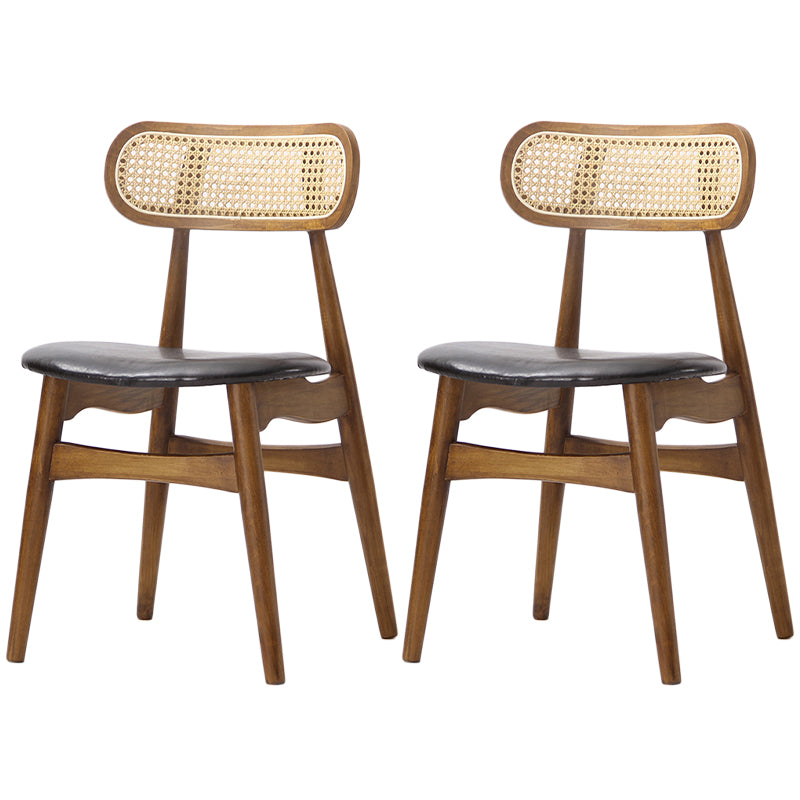 Oak Solid Wood Dining Side Chair Contemporary Armless Dining Chairs