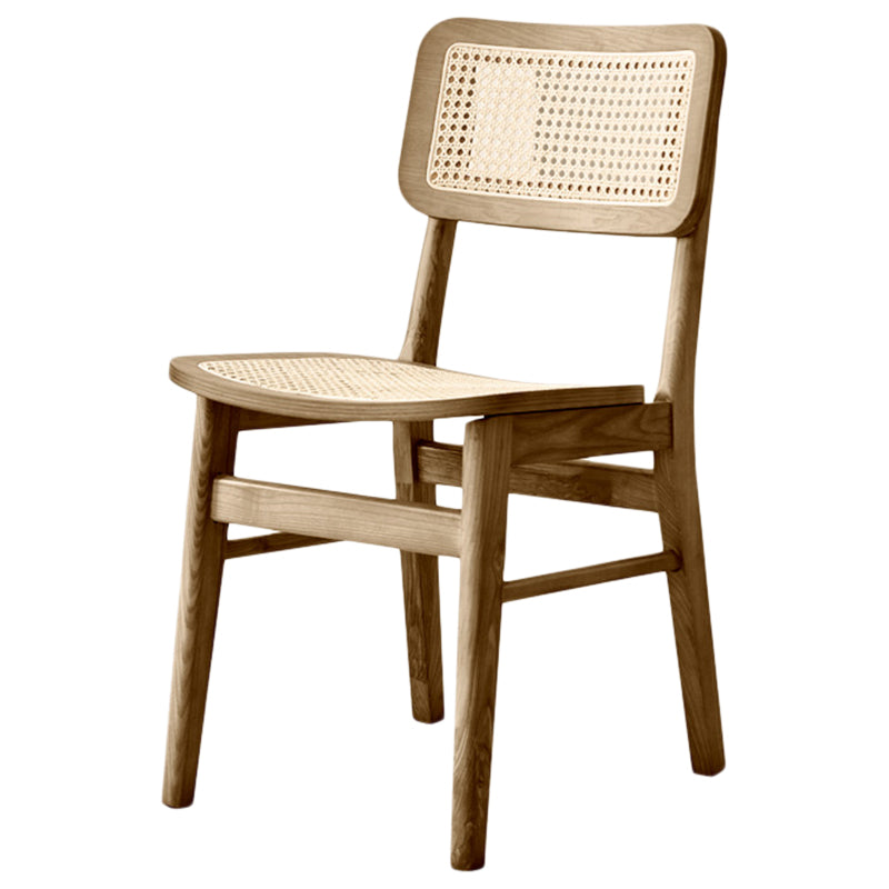 Traditional Style Dining Chairs Open Back Armless Chairs with Wood Legs for Home