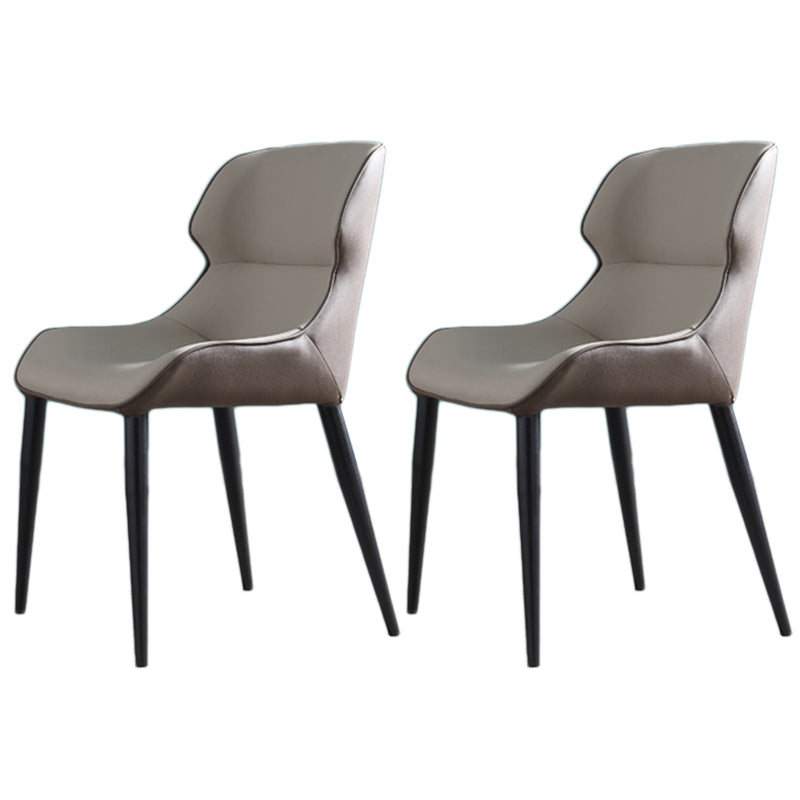 Contemporary Side Chair Set Faux Leather Side Chairs for Kitchen