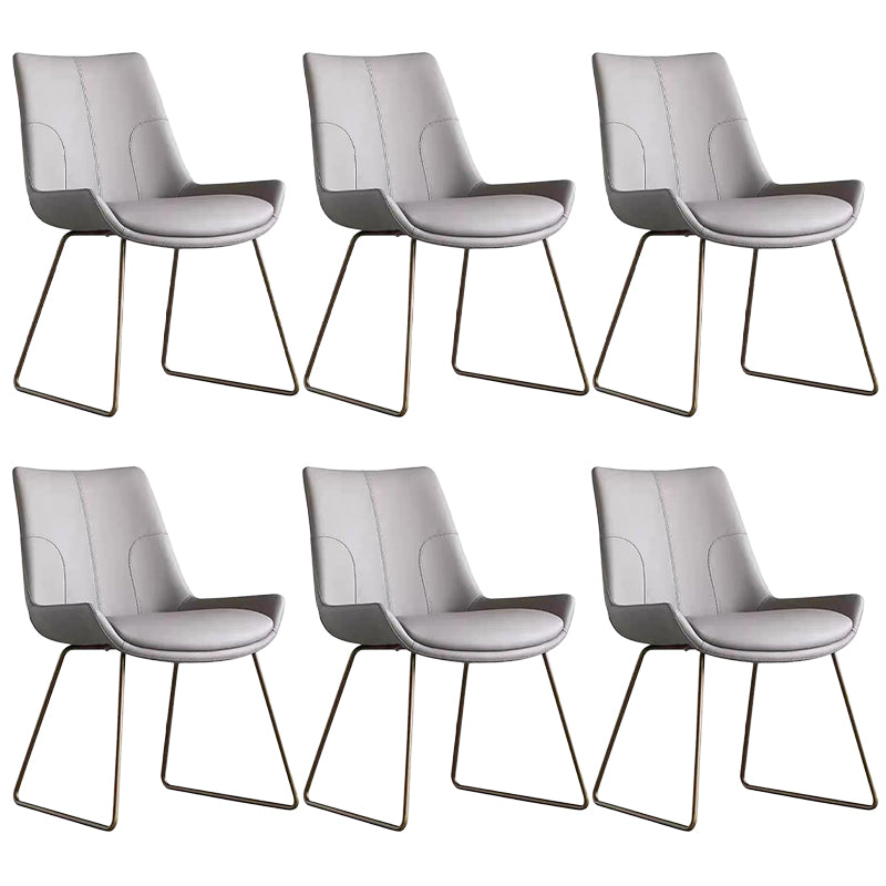 Glam Dining Room Chair Faux Leather Parsons Chair for Dining Room