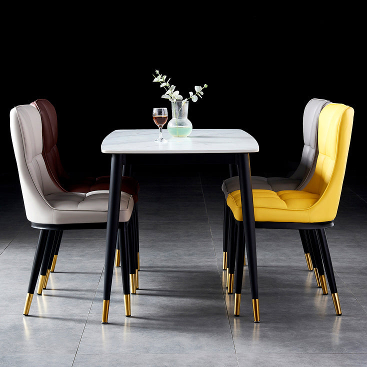 Parsons Dining Room Chair Glam Armless Dining Chairs for Home