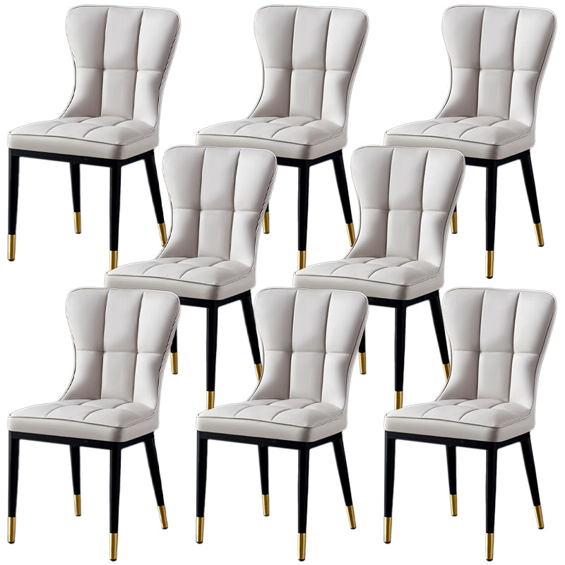 Parsons Dining Room Chair Glam Armless Dining Chairs for Home