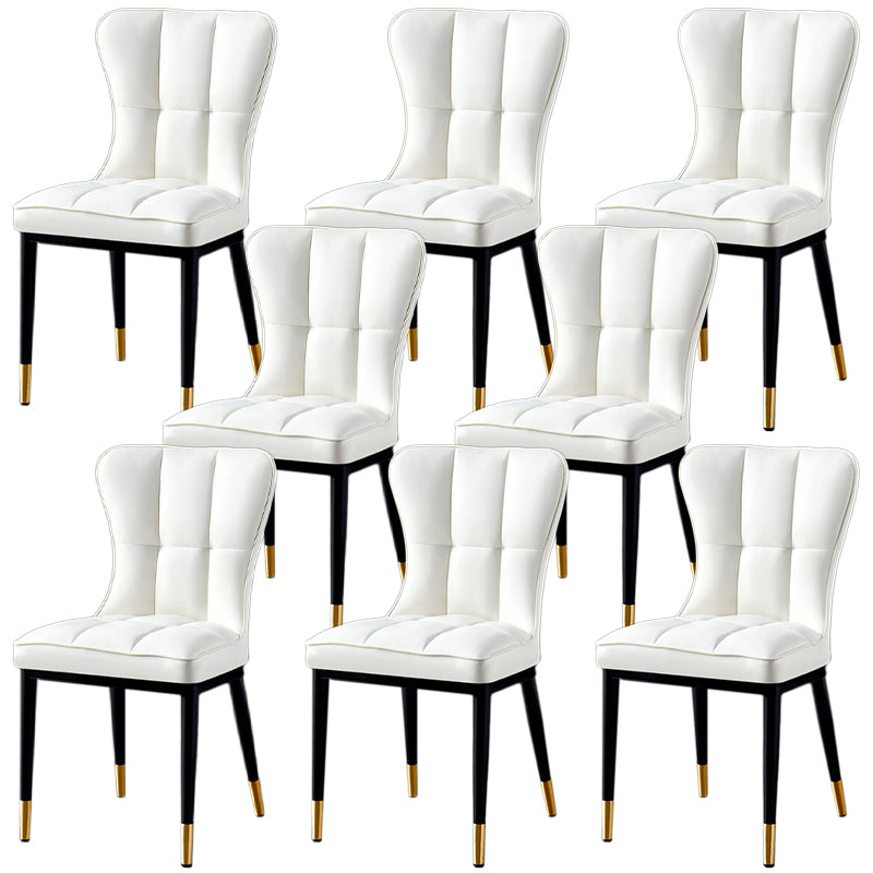 Parsons Dining Room Chair Glam Armless Dining Chairs for Home