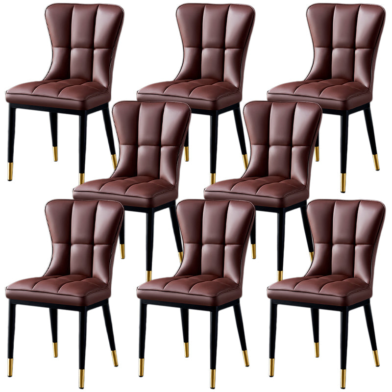 Parsons Dining Room Chair Glam Armless Dining Chairs for Home
