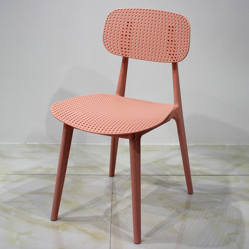 Scandinavian Stackable Dining Side Chair Plastic Armless Dining Chairs
