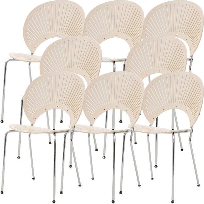 Modern Armless Dining Chairs Solid Wood Windsor Back Dining Side Chair