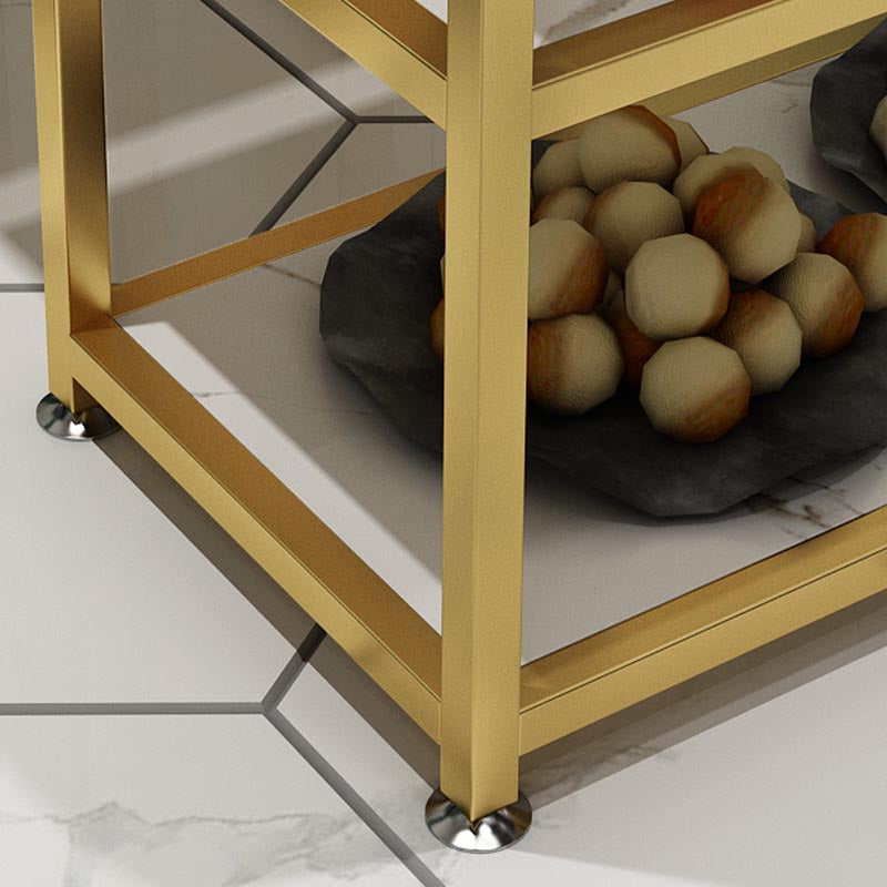 Modern 25.59"H Stationary Prep Table Metal Prep Table for Home Use