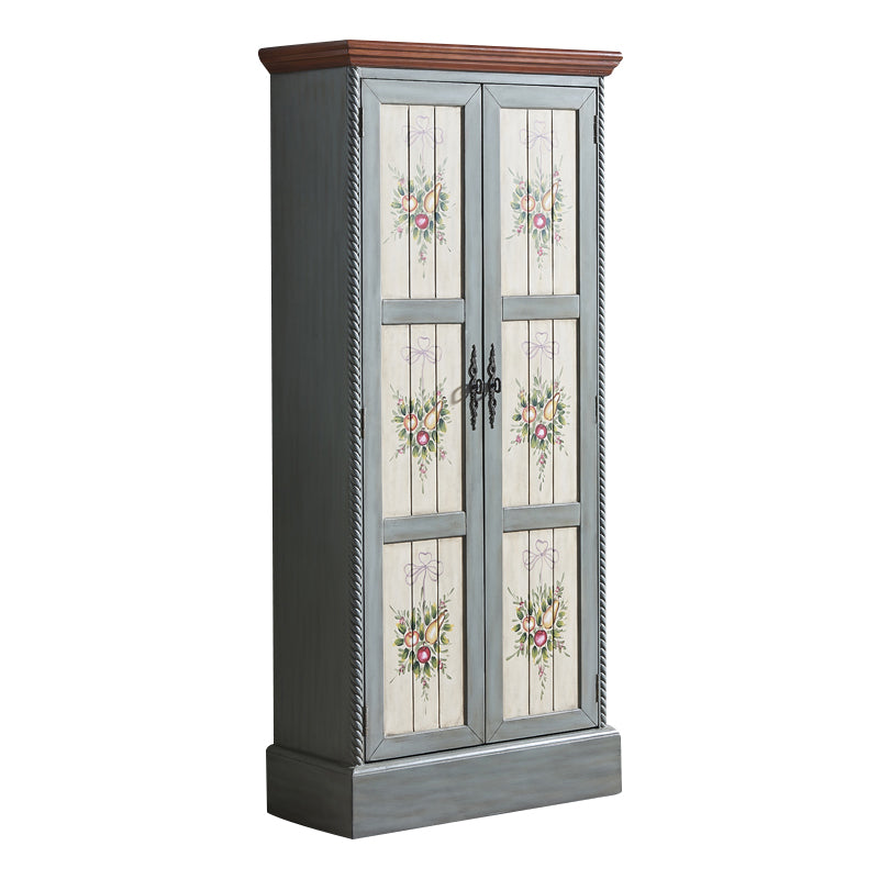 Coastal Cabinet with Hinged Door Wood Matte Finish Storage Cabinet