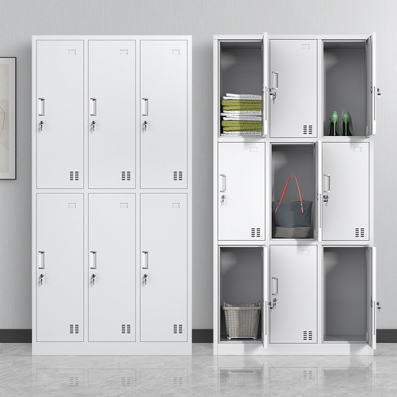 Metal Contemporary Cabinet for Home White Steel Storage Cabinet