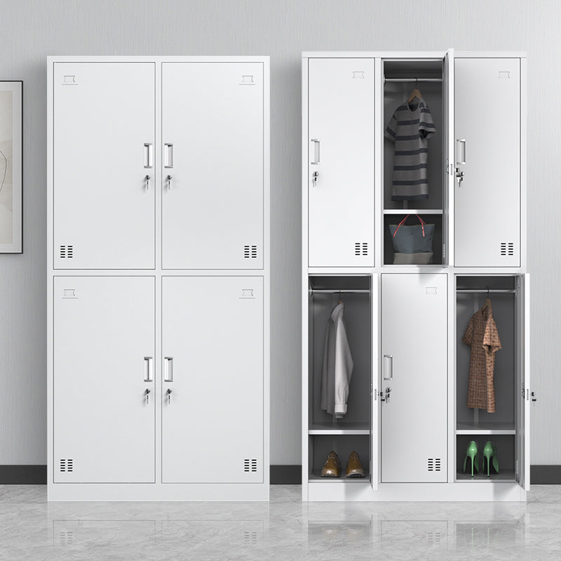 Metal Contemporary Cabinet for Home White Steel Storage Cabinet