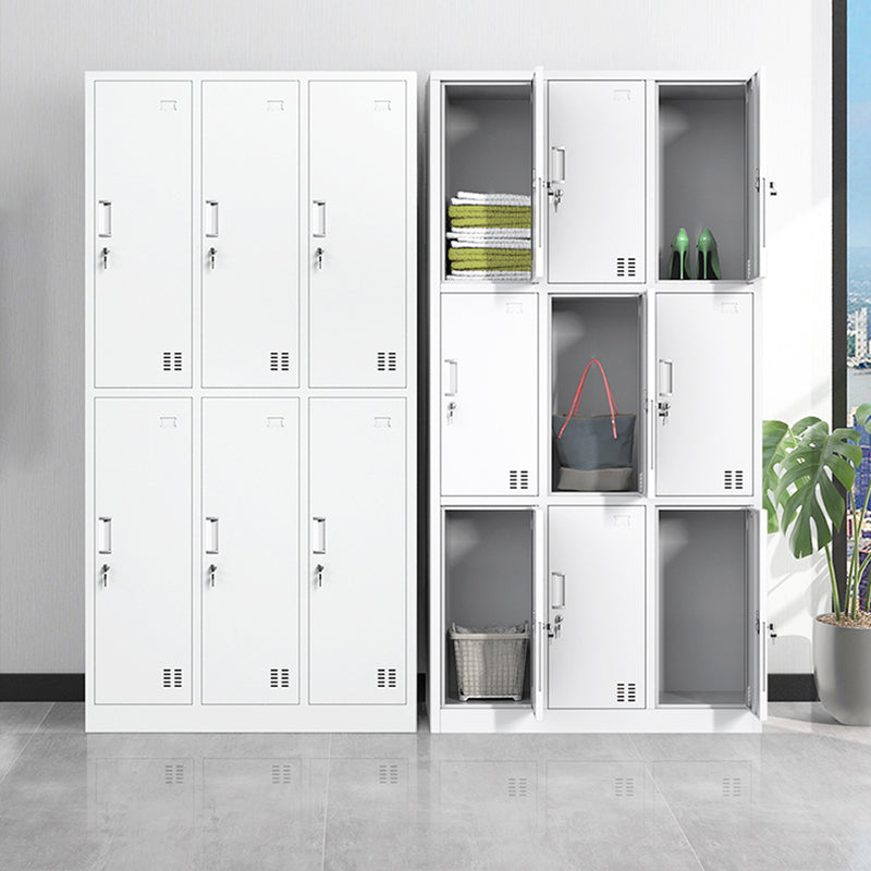 Metal Contemporary Cabinet for Home White Steel Storage Cabinet