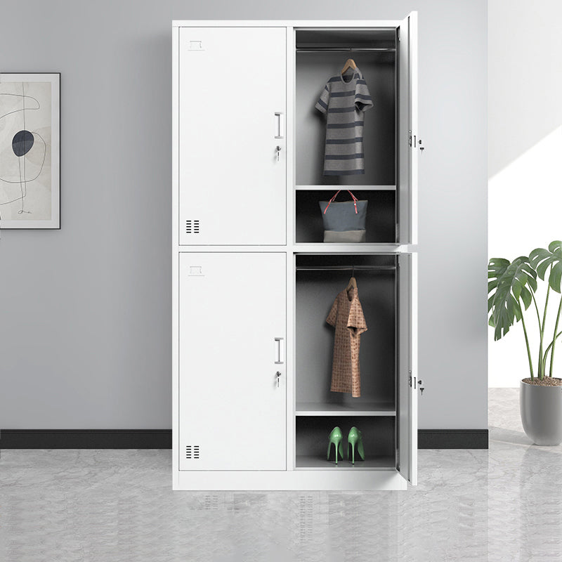 Metal Contemporary Cabinet for Home White Steel Storage Cabinet