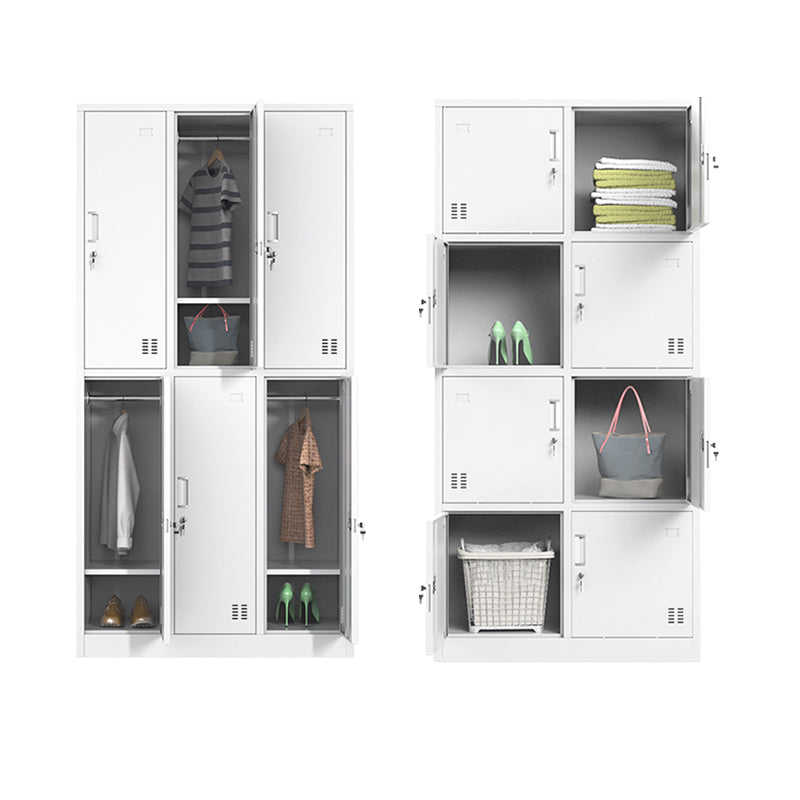 Metal Contemporary Cabinet for Home White Steel Storage Cabinet