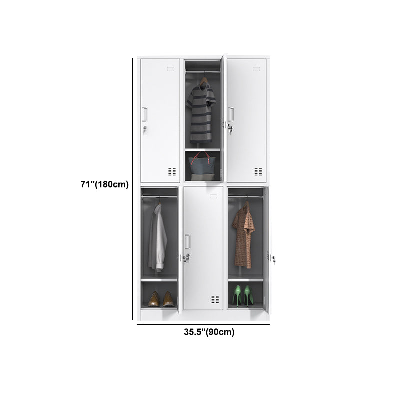 Metal Contemporary Cabinet for Home White Steel Storage Cabinet