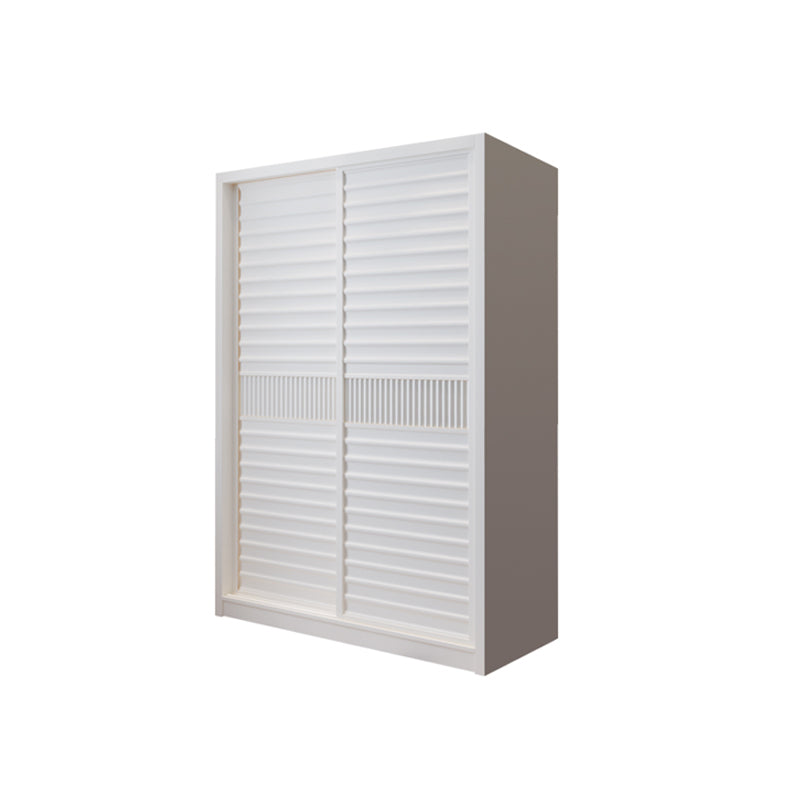 Modern White Wardrobe Armoire Wooden Wardrobe Cabinet with Shelves