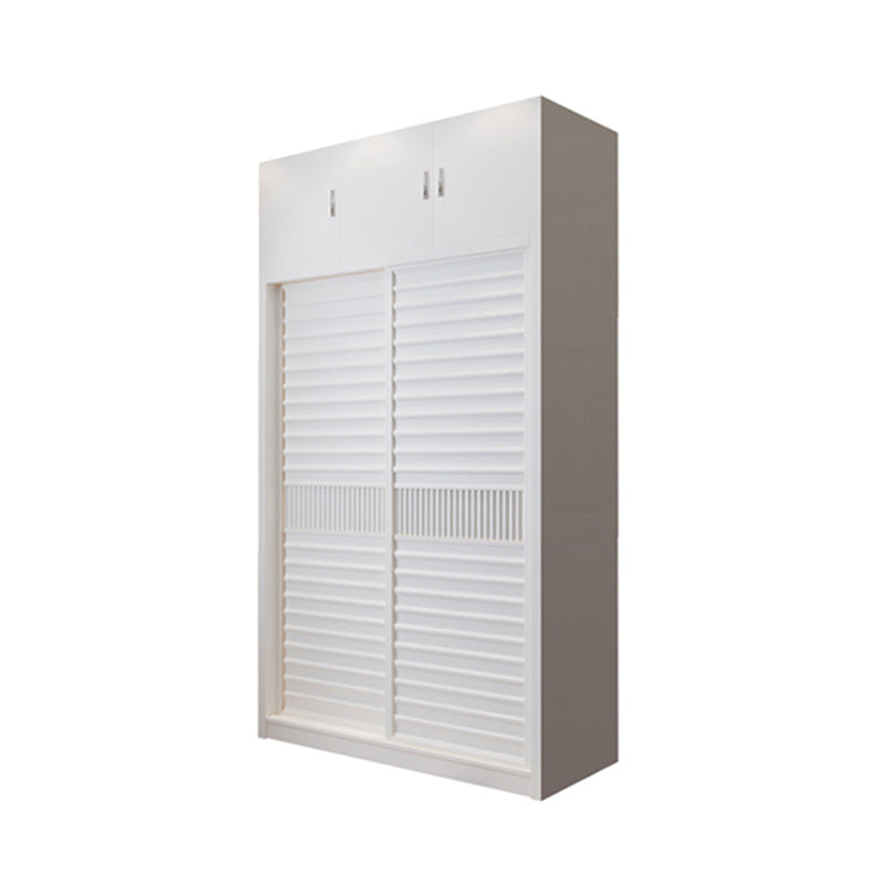 Modern White Wardrobe Armoire Wooden Wardrobe Cabinet with Shelves