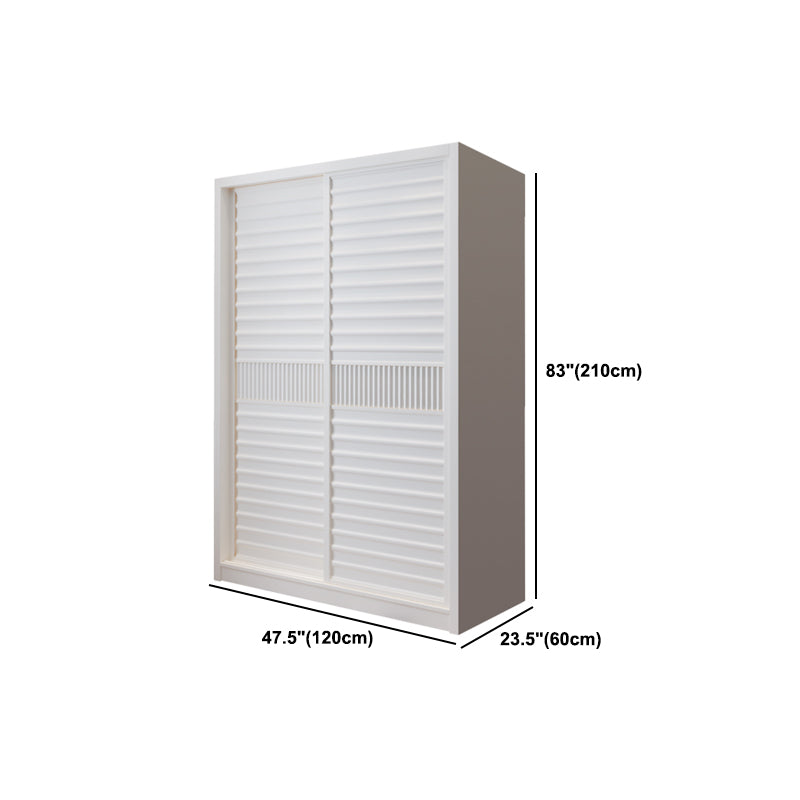 Modern White Wardrobe Armoire Wooden Wardrobe Cabinet with Shelves