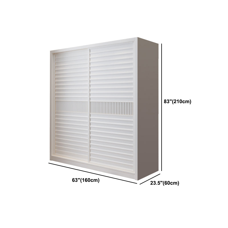 Modern White Wardrobe Armoire Wooden Wardrobe Cabinet with Shelves