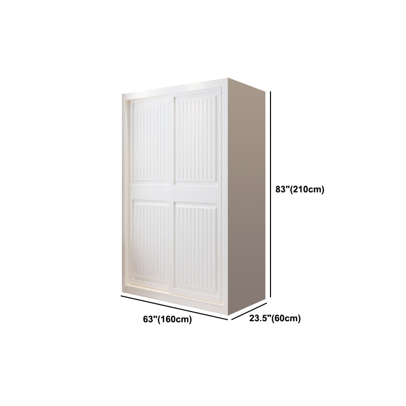 White Engineered Wood Wardrobe Cabinet Modern Wardrobe Armoire