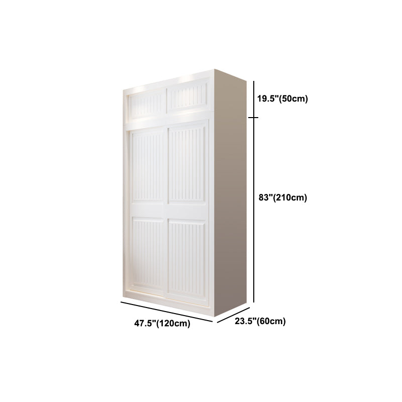White Engineered Wood Wardrobe Cabinet Modern Wardrobe Armoire