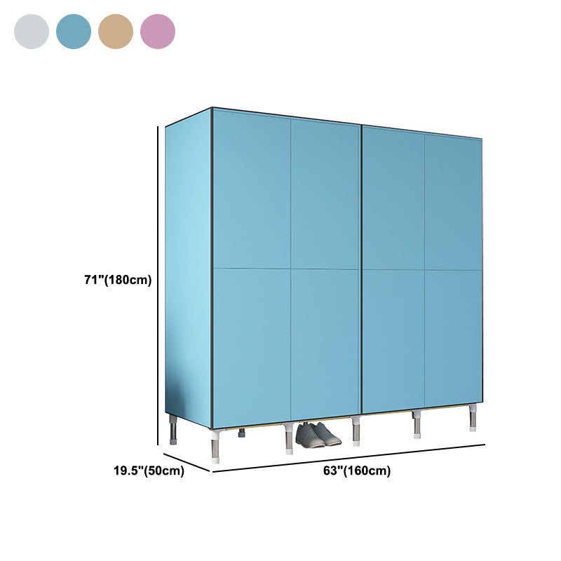 Metal Frame Wardrobe Cabinet Contemporary Style Wardrobe for Home