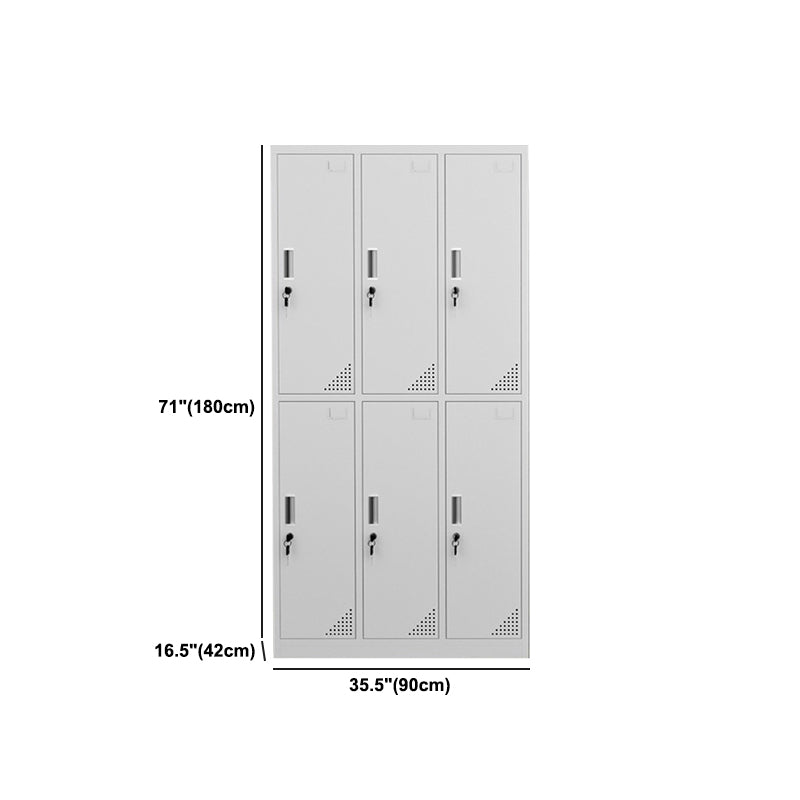 Metal Modern White Wardrobe for Home Matte Finish Cabinet with Hinged Door