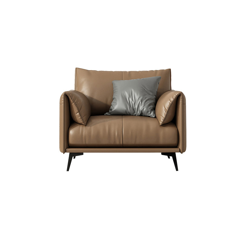 Contemporary Brown Cushions Standard Pillow Top Arm Stain Resistant Sofa