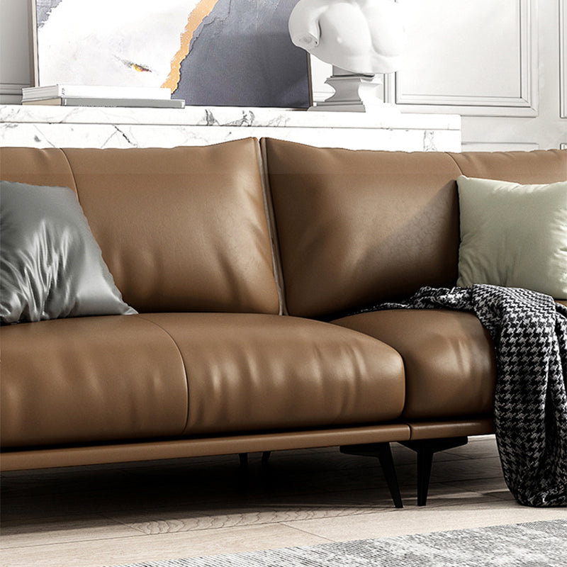Contemporary Brown Cushions Standard Pillow Top Arm Stain Resistant Sofa
